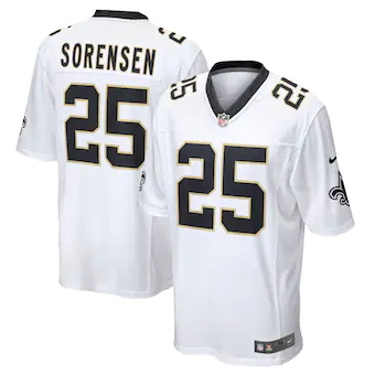 mens nike daniel sorensen white new orleans saints player g